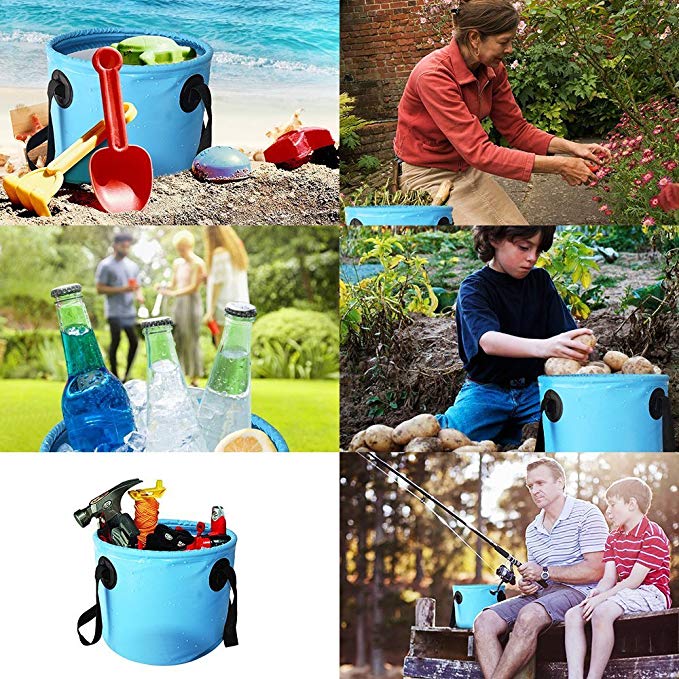 collapsible beach bucket